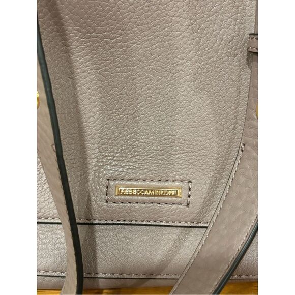 Rebecca Minkoff Women's Mauve Pebble Leather Darren Shoulder Bag - Picture 4 of 9